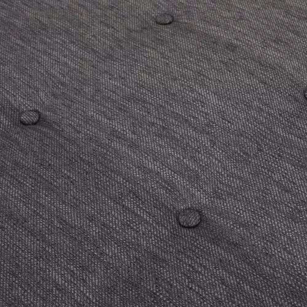 Noble House Sonne Charcoal and Dark Brown Tufted Double Chaise Lounge with Accent Pillows