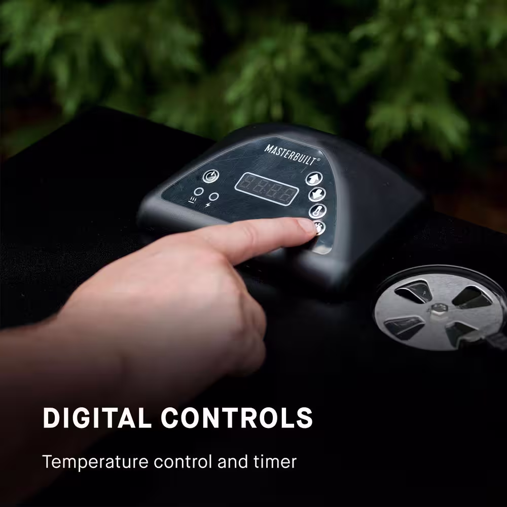 Masterbuilt 40 in. Digital Electric Smoker with Window and Legs in Black