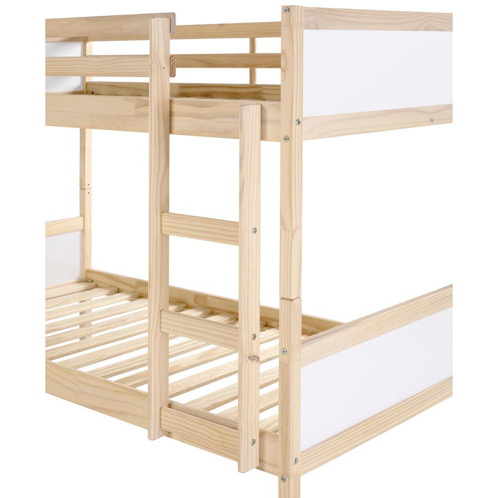 Alaterre Furniture MOD White Twin Over Twin Bunk Bed