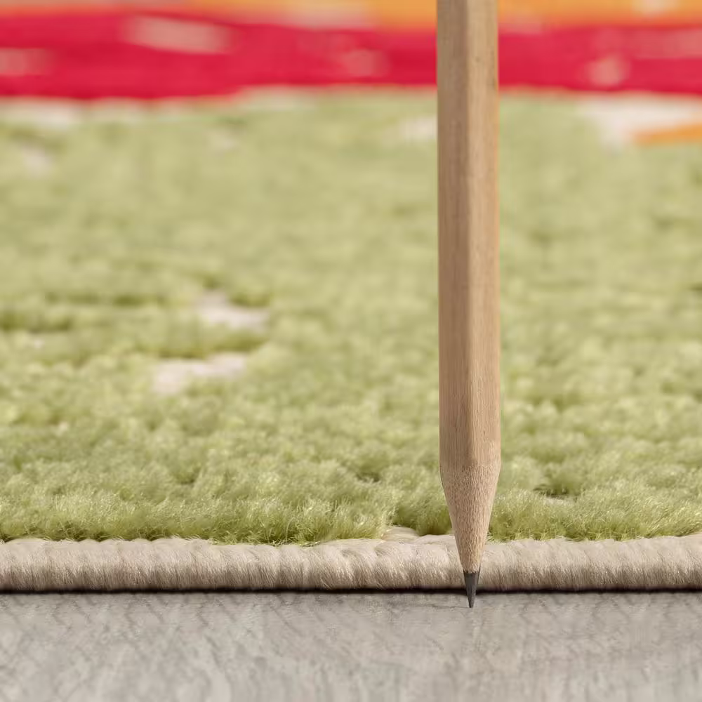 Tayse Rugs Oasis Floral Multi-Color 8 ft. x 10 ft. Indoor/Outdoor Area Rug