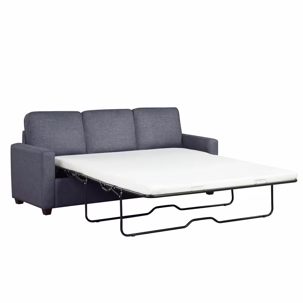 Lifestyle Solutions Jen 80 in. W Convertible Sofabed in Grey Polyester