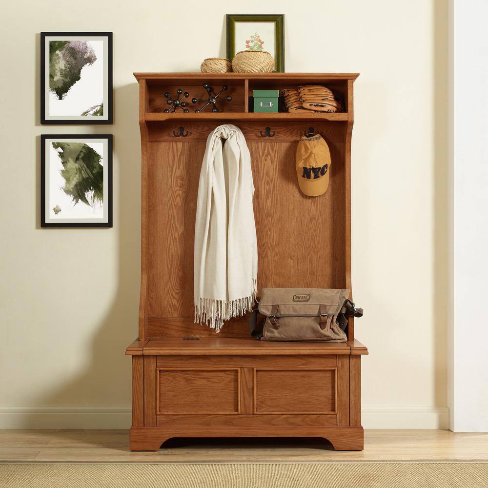 CROSLEY FURNITURE Campbell Oak Hall Tree