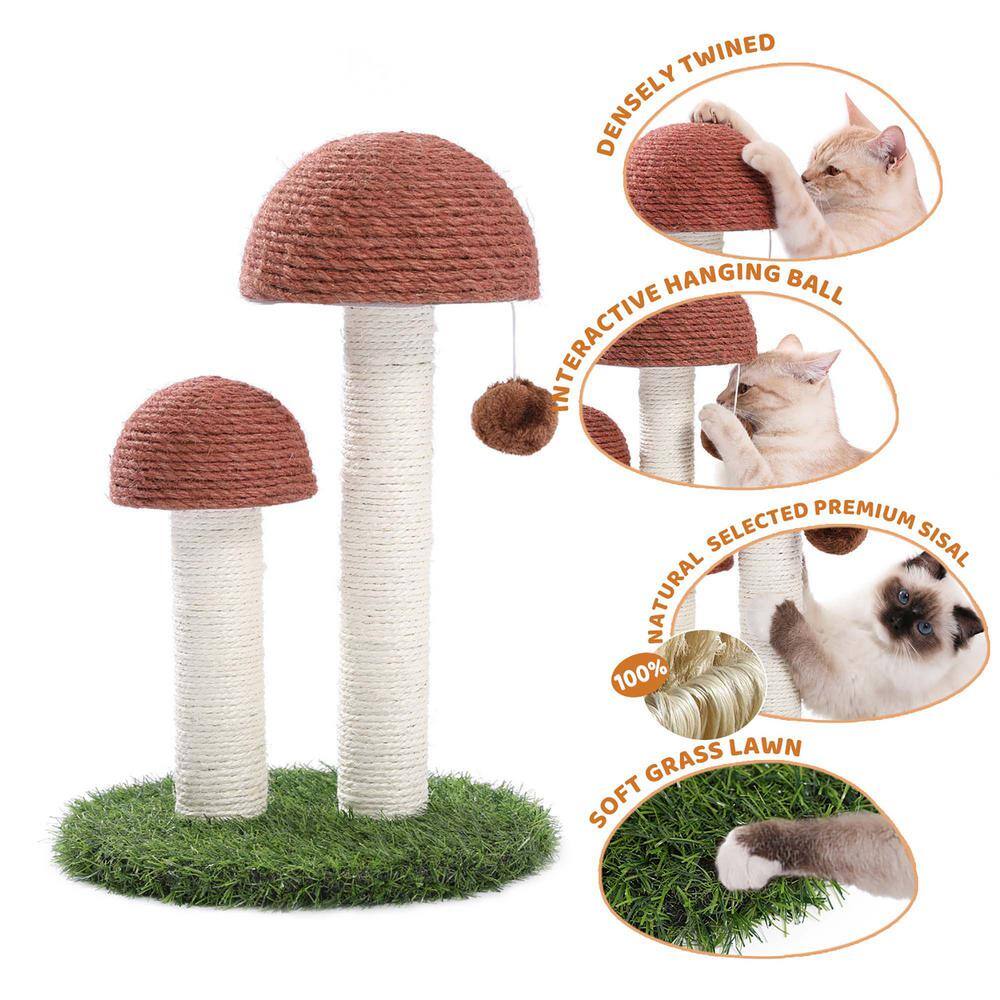 Foobrues Mushroom Shaped Cat Scratcher Climbing Tree