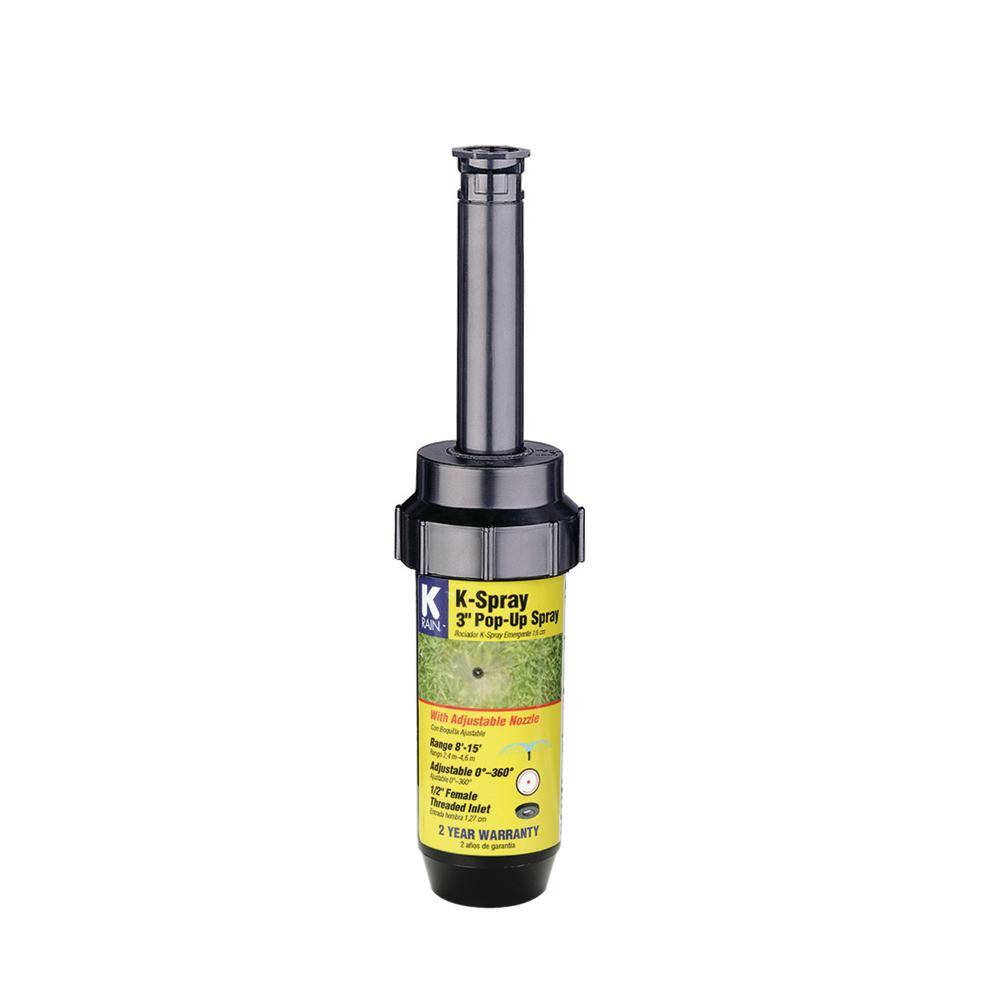 None 3 in. KSpray Pop-Up Sprinkler with Adjustable Pattern Nozzle