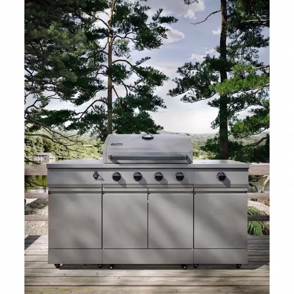 TYTUS 5-Burner Fresno Gunmetal Gray Island Grill