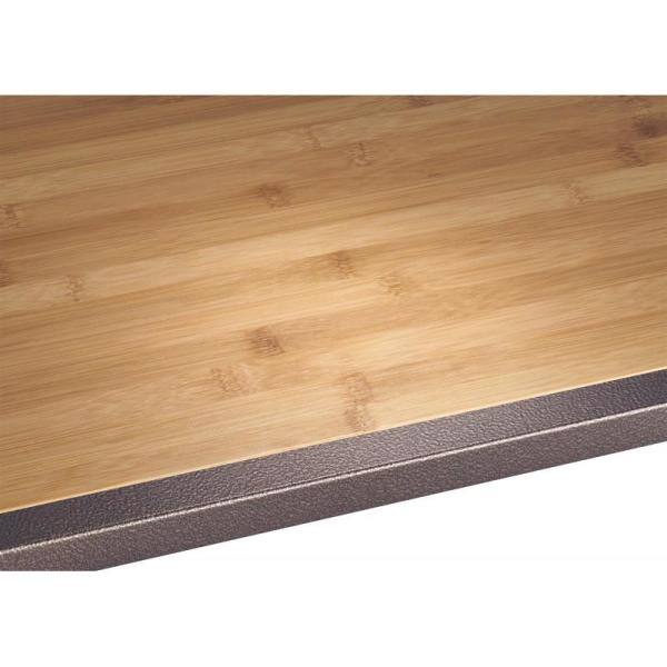 TRINITY Bronze Anthracite 4-Tier Bamboo Shelving Unit (15 in. W x 72 in. H x 20 in. D)