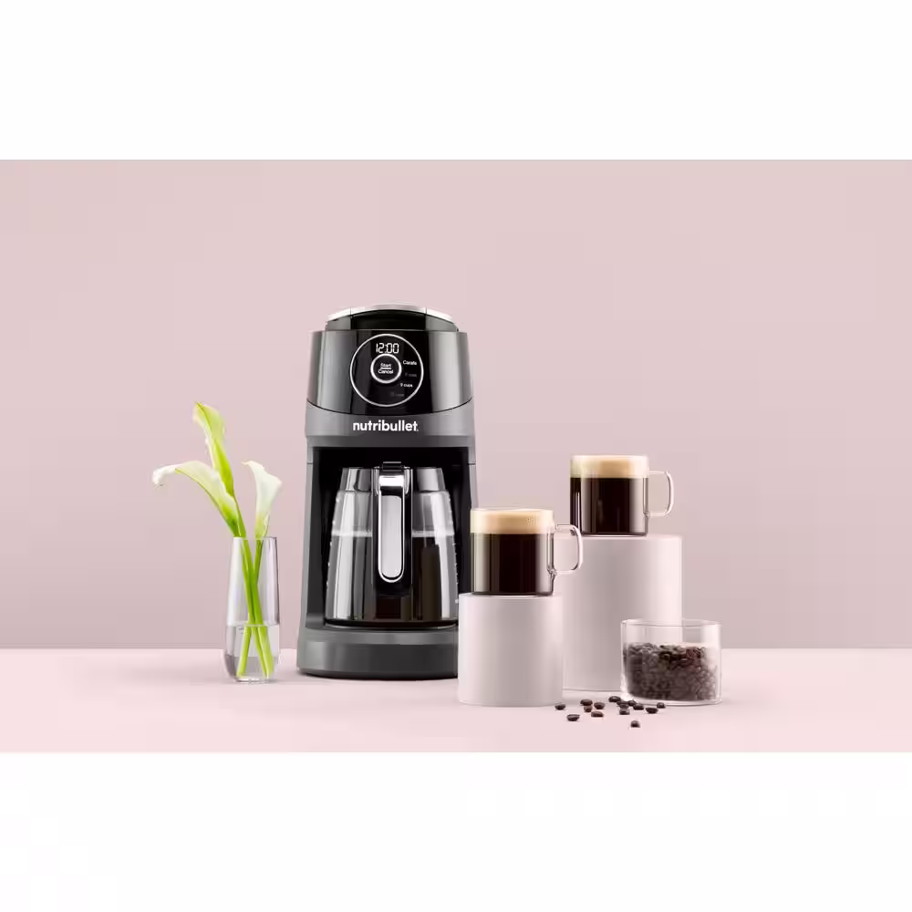 NutriBullet Brew Choice Pod + Carafe 12-Cup Coffee Station in Black