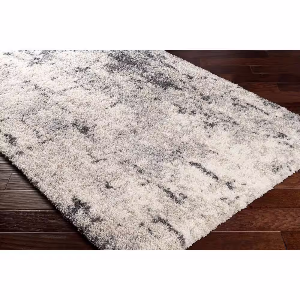 None Bazaar Gray Eskimo Shag 7 ft. 10 in. x 10 ft. Area Rug