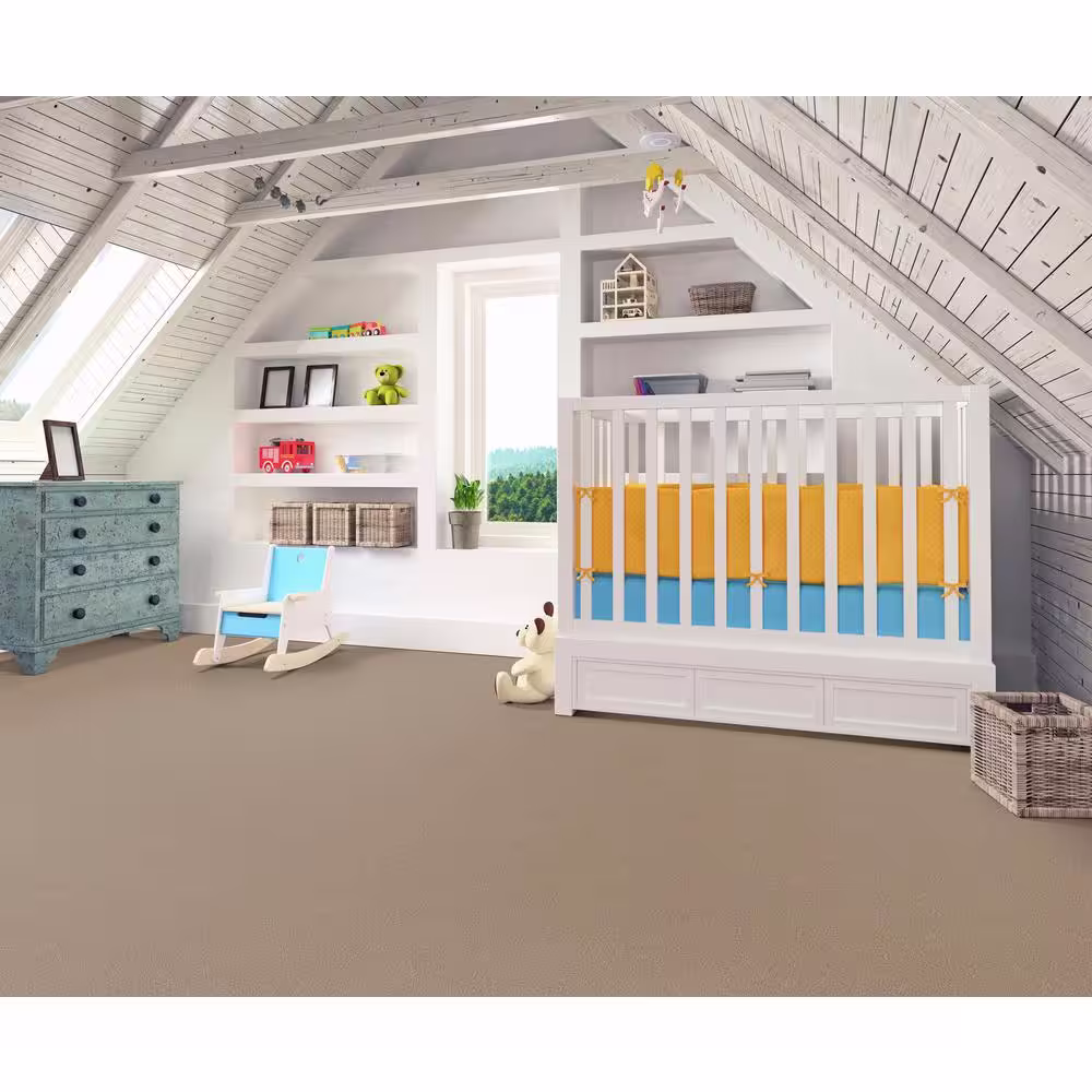 Home Decorators Collection Sweet Dreams II - Perseverance - Beige 68 oz. SD Polyester Texture Installed Carpet