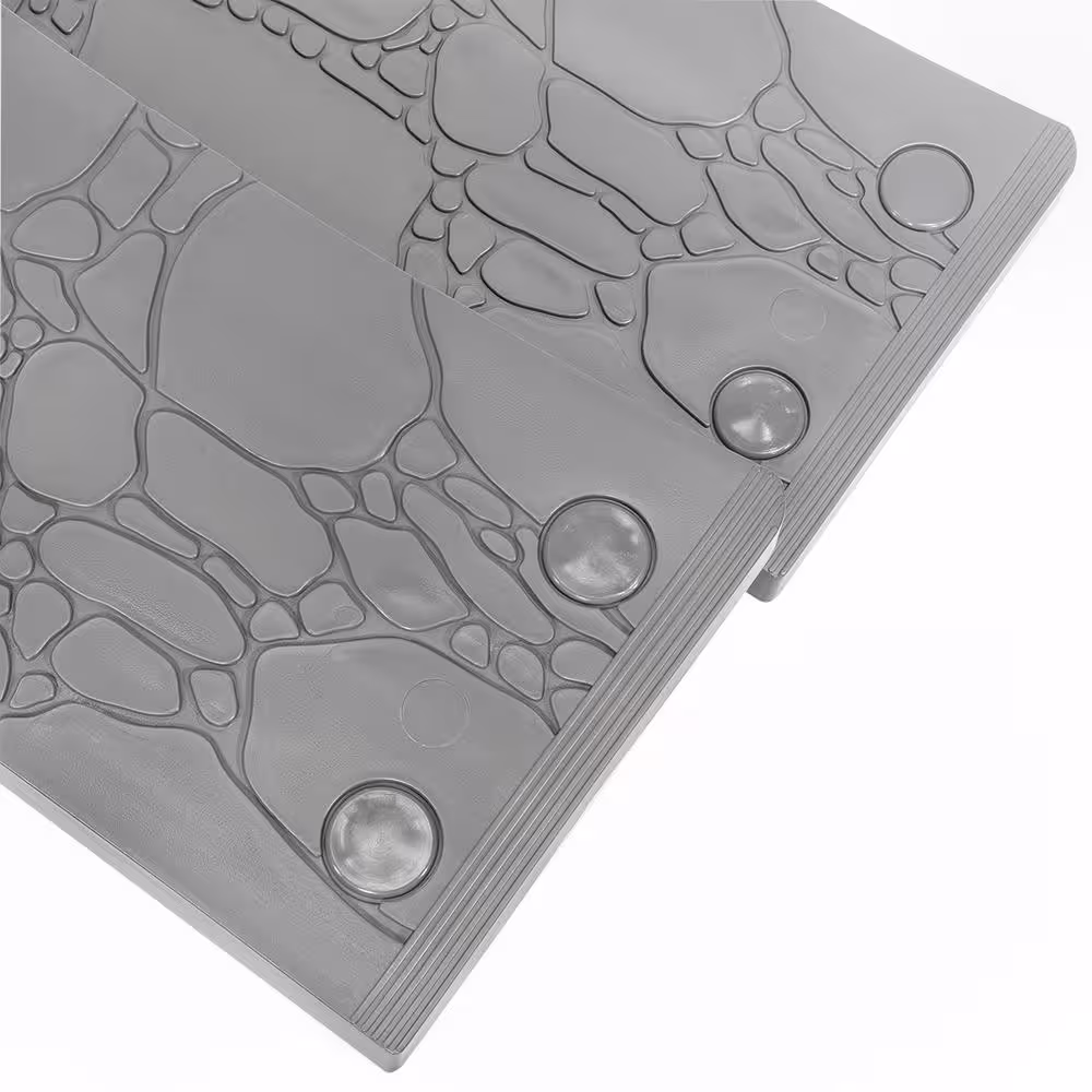 XtremepowerUS 2-Step Spa Hot Tub and Pool Step Deck in Grey