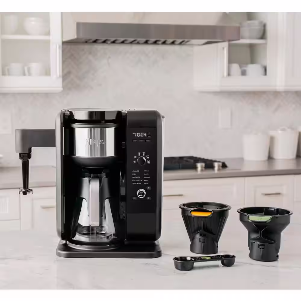 NINJA 6.25-Cup Hot and Cold Brew Programmable Black Drip Coffee Maker (CP301)