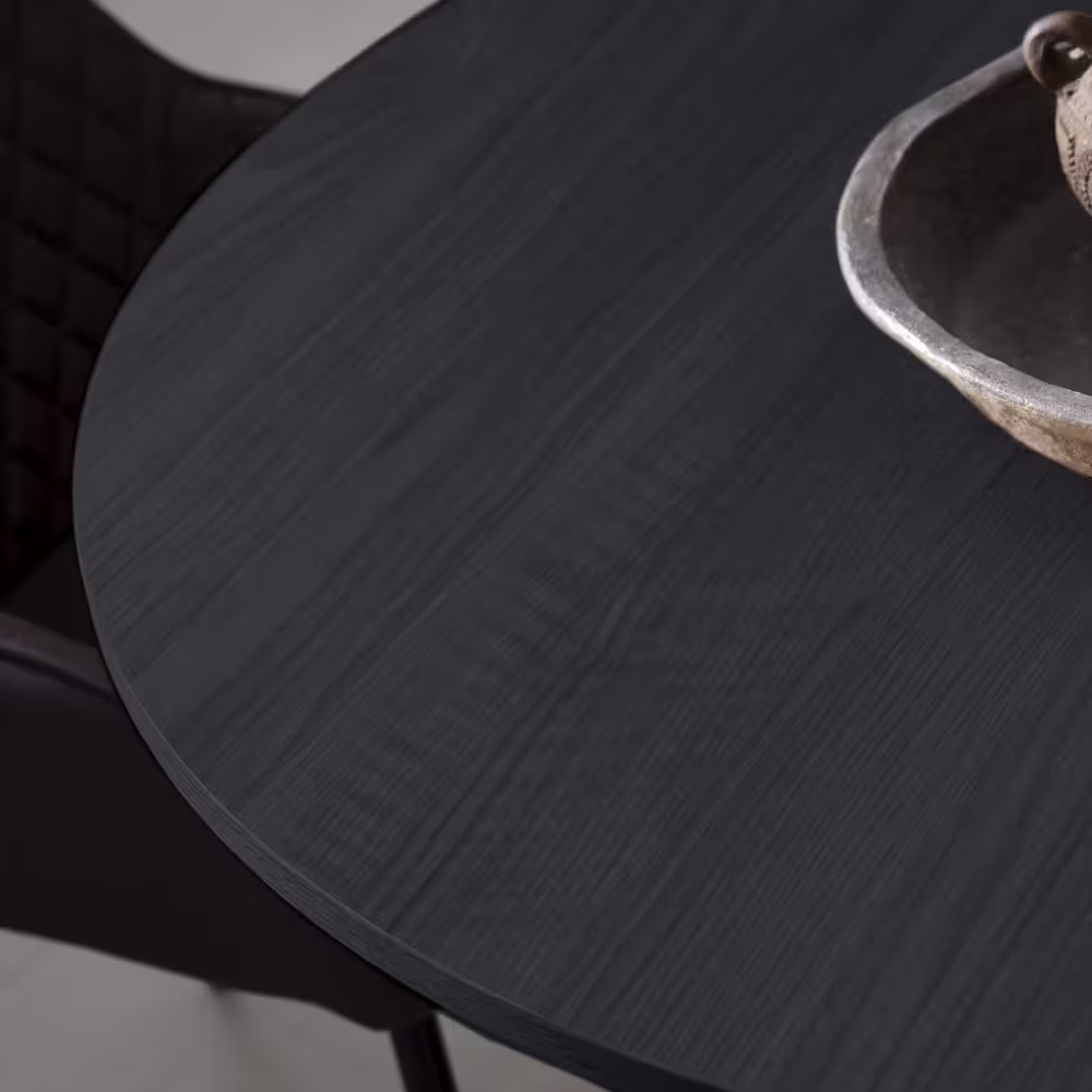 None Nebula 47 in Round Black Oak Wood Table (Seats 4)