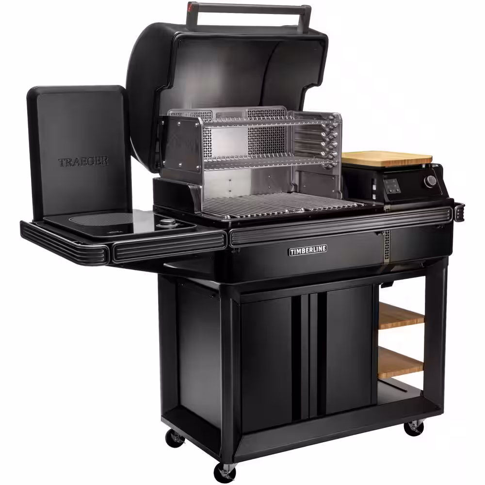 Traeger Timberline Wood Pellet Grill in Black with Cover