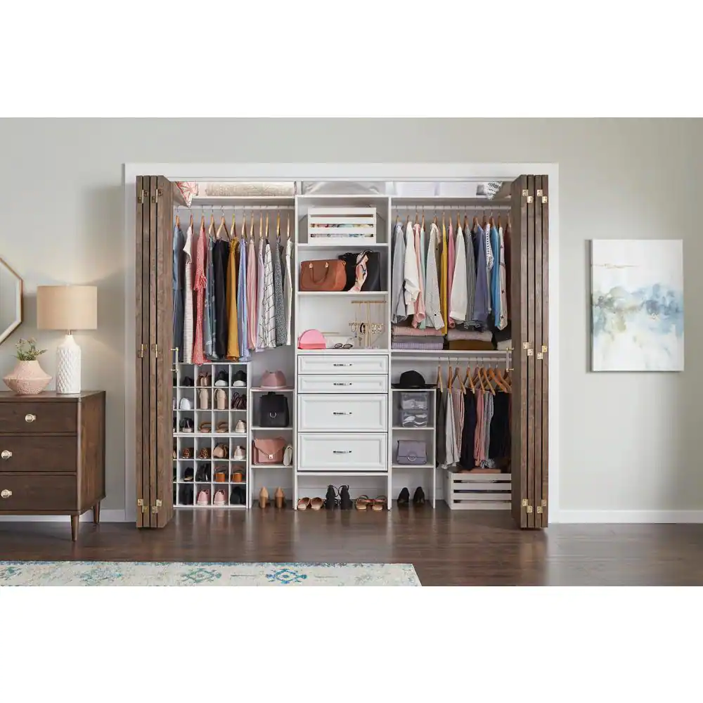 ClosetMaid Selectives 13.8 in. D x 48 in. W x 0.6 in H White Laminate Top Shelf Kit with Brackets