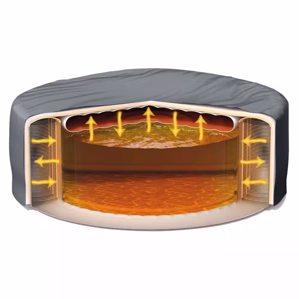 None PureSpa Plus 4-Person Inflatable Square Hot Tub Spa and Attachable Snack Tray, Tan (4 Pack)