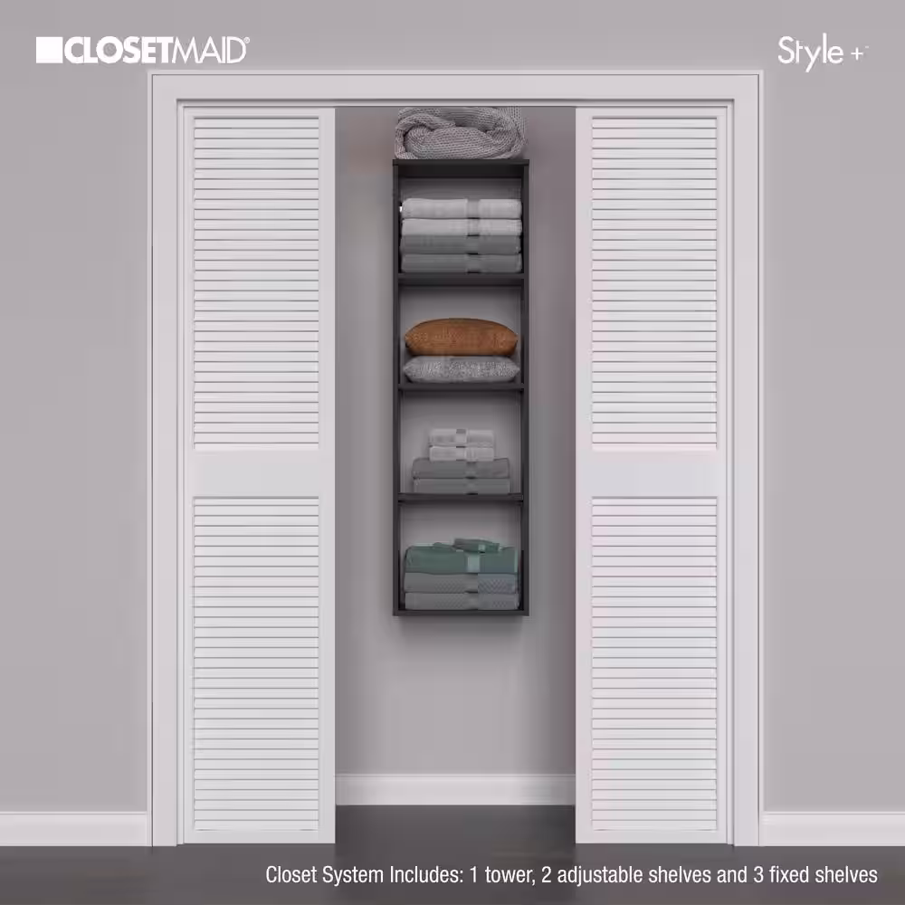 ClosetMaid Style+ 17 in. W Noir Hanging Wood Closet Tower