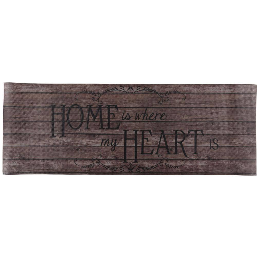 J&V TEXTILES Home Heartwood 55 in. x 19.6 in. Anti-Fatigue Kitchen Mat