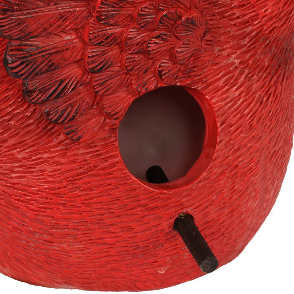 Exhart Cardinal Resin Birdhouse