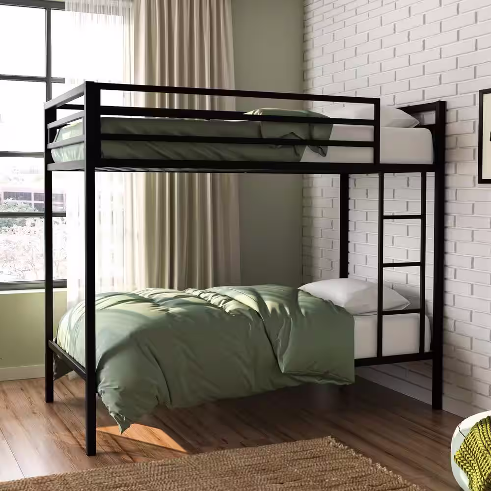 SAUDER Boulevard Cafe Black Twin Metal Bunk Bed