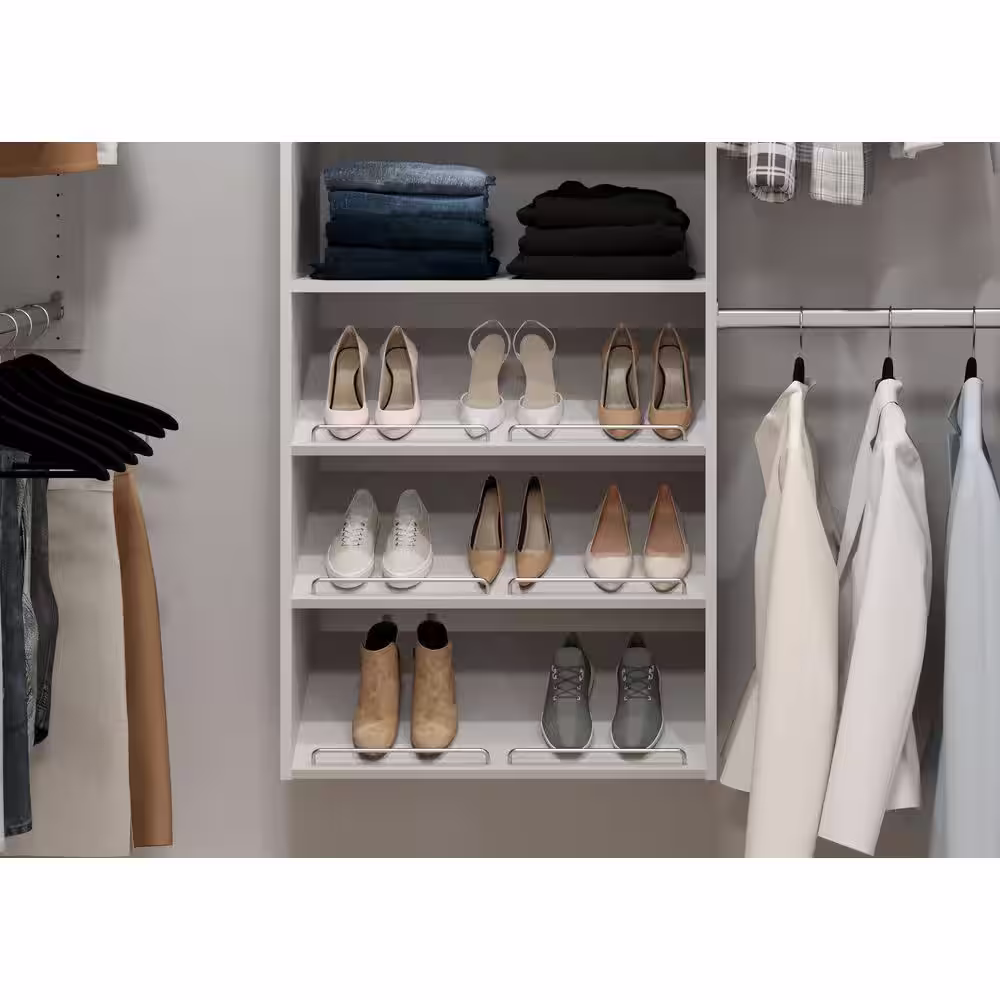 Closet Evolution Premium 36 in. W . - 60 in. W White Wood Closet System