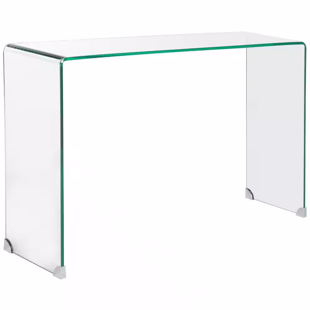 SAFAVIEH Ambler 44 in. Clear Glass Console Table