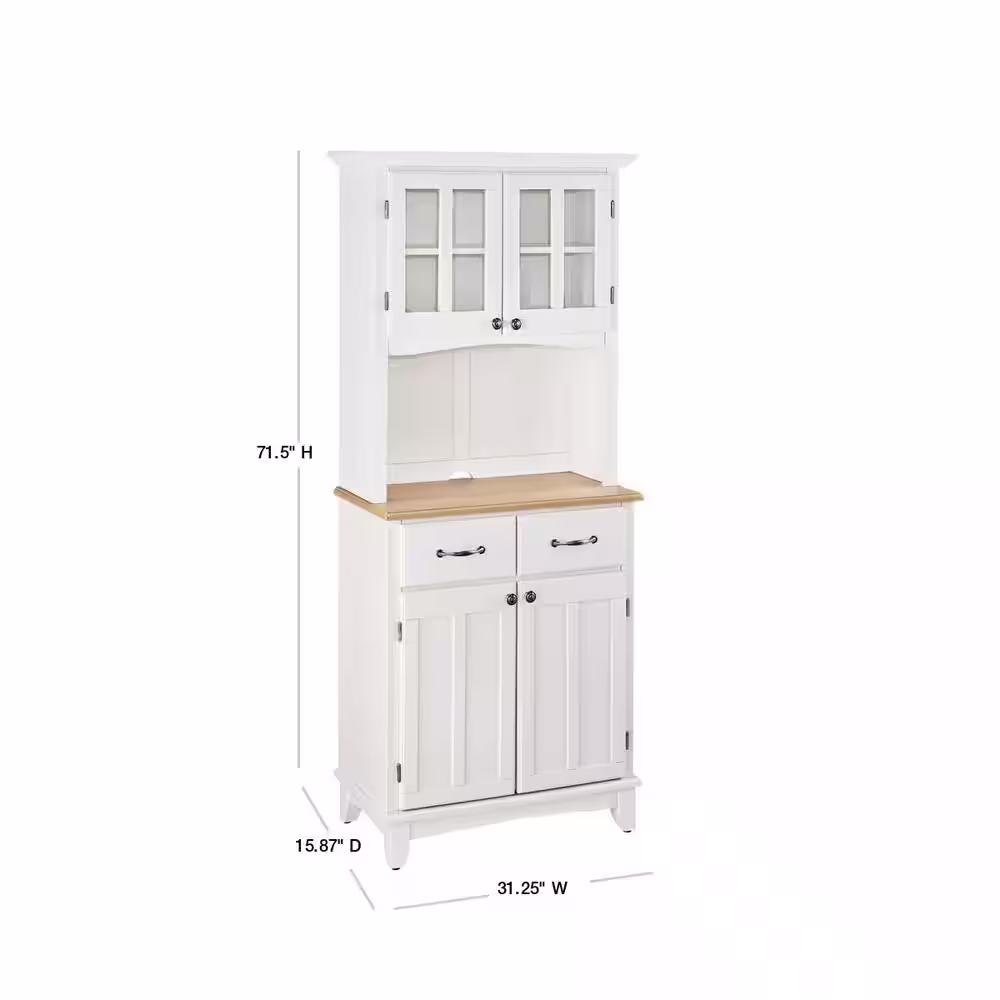 HOMESTYLES White Buffet with Hutch