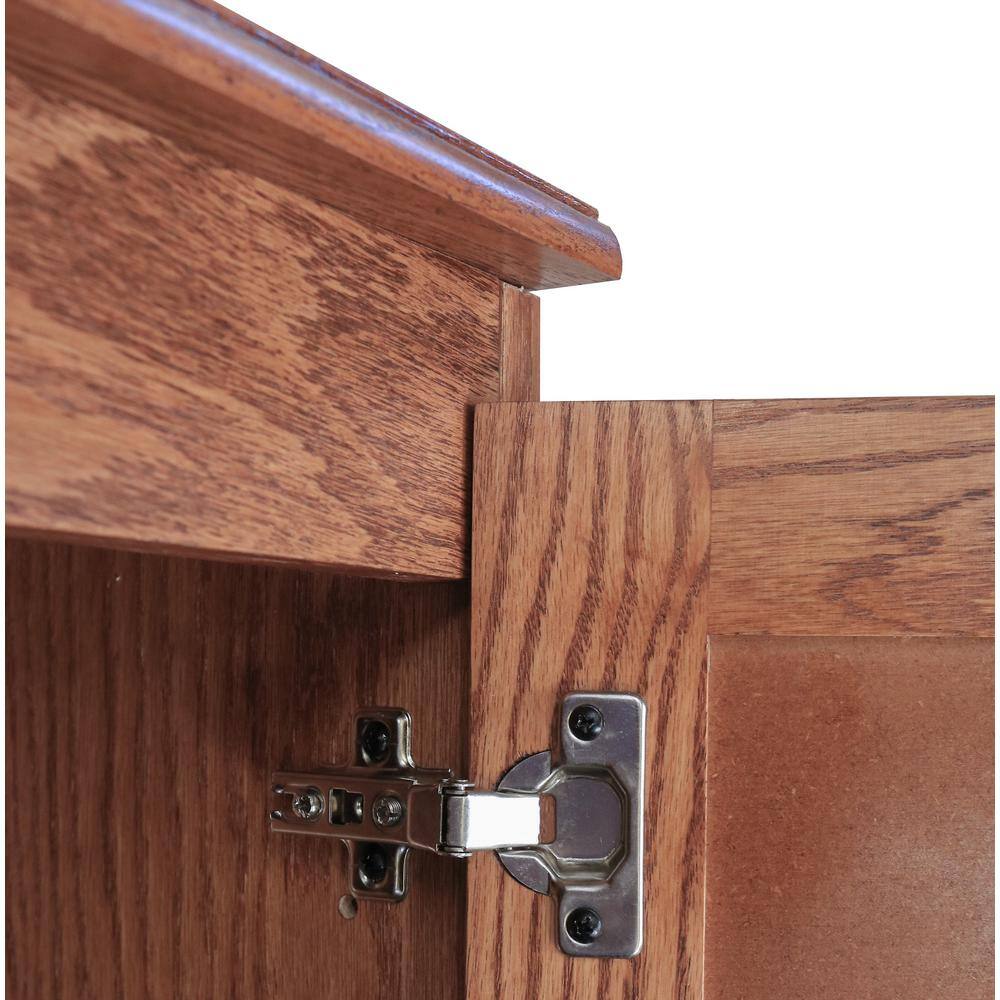 Concepts In Wood 72 in. Oak Wood 5-shelf Standard Bookcase with Adjustable Shelves