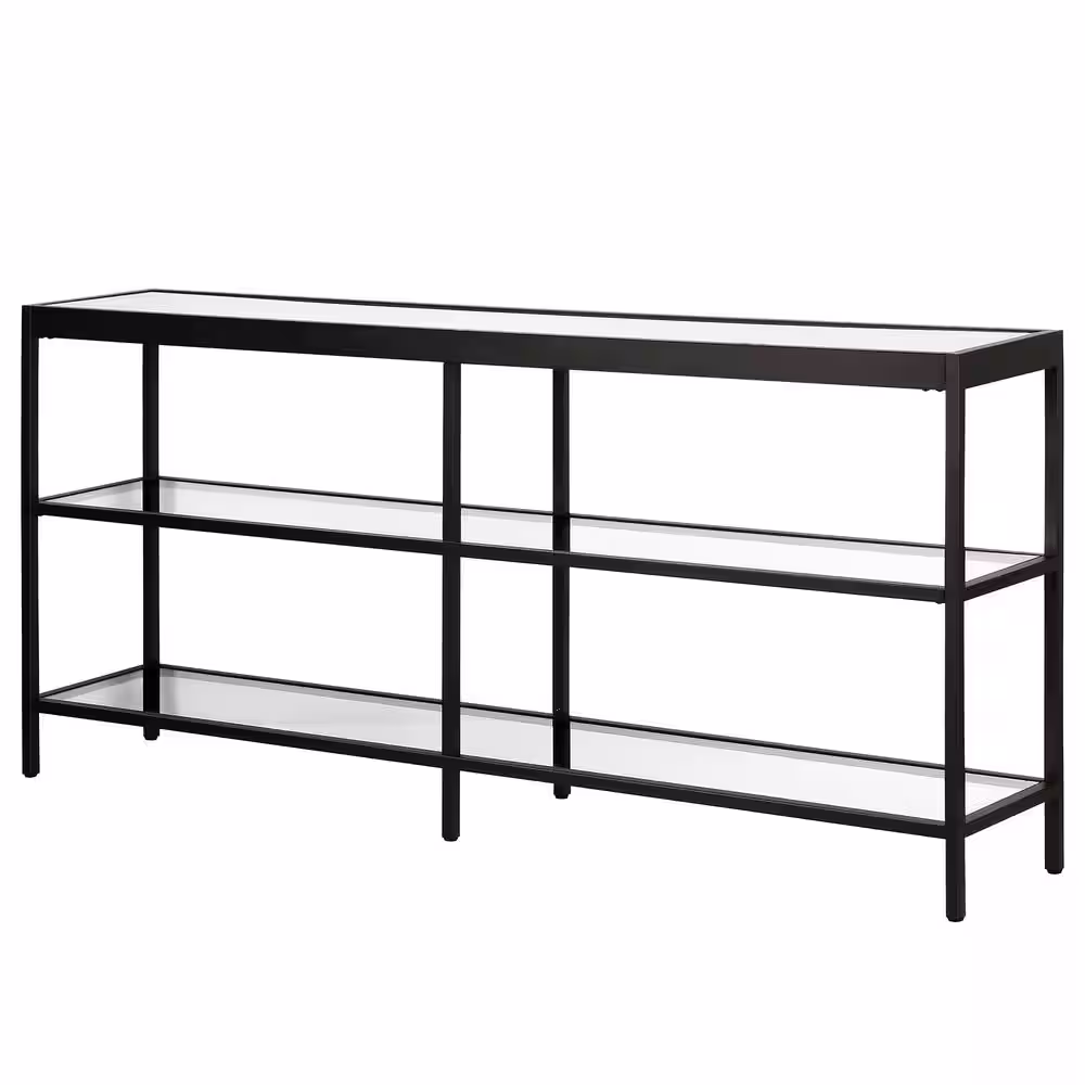 Meyer&Cross Alexis 64 in. Blackened Bronze Rectangle Glass Console Table