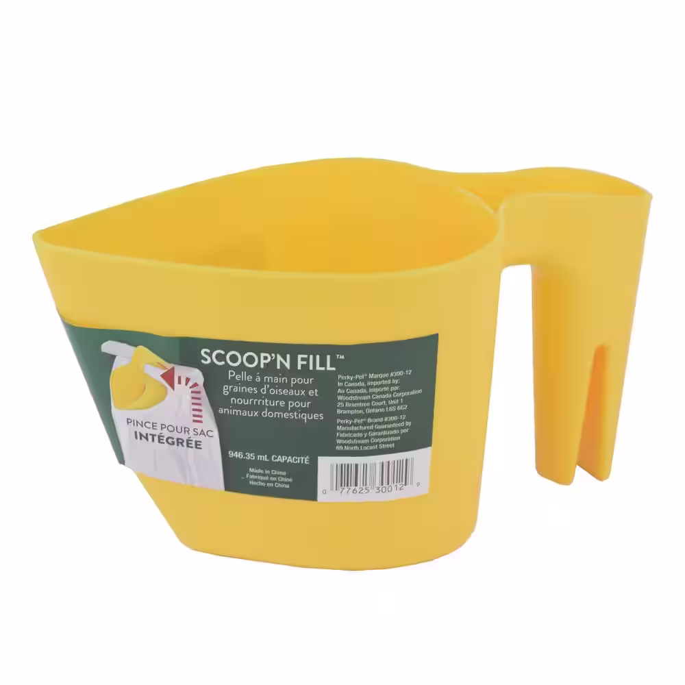 Perky-Pet Scoop-N-Fill Bird Seed Scoop - 4 Cup Capacity