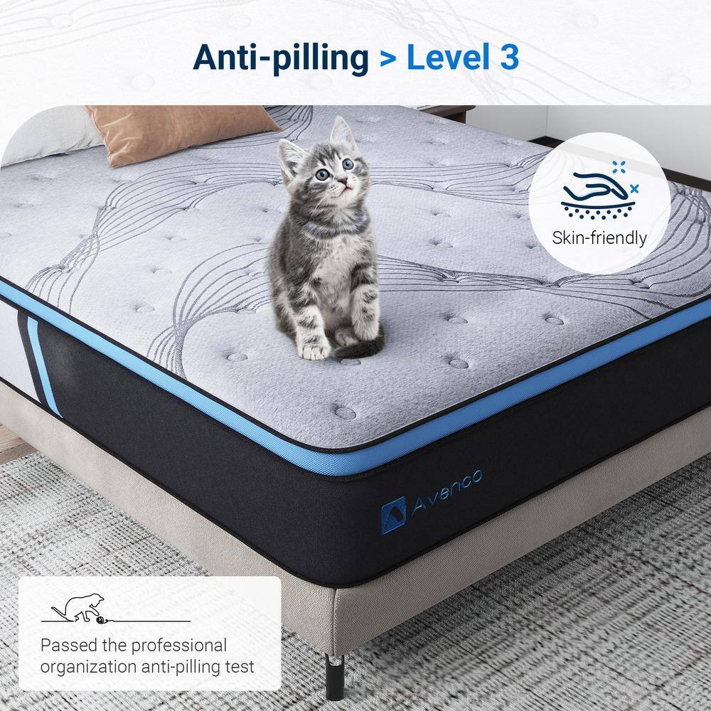 Avenco 12 in. Medium Hybrid Gel Foam Mattressï¼Pillow Top Full Mattress