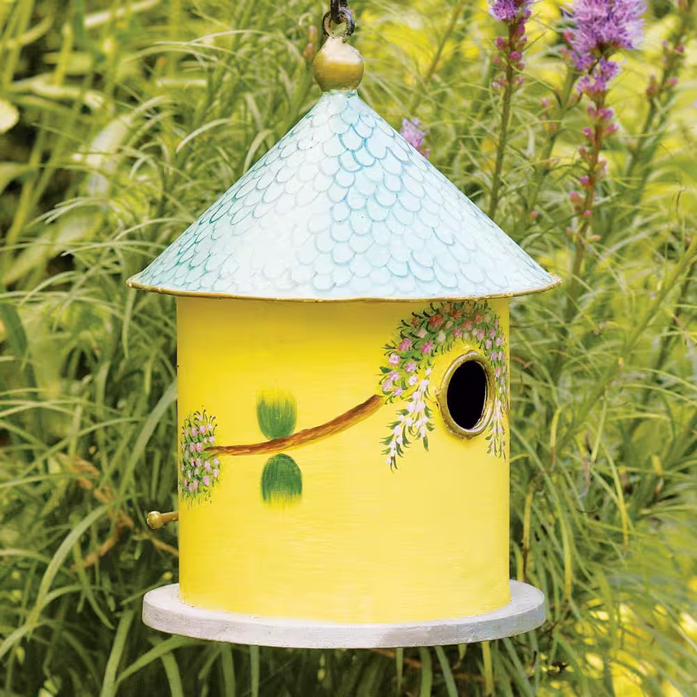 Achla Designs 12 in. Tall Hand Painted Bastion Cottage Birdhouse