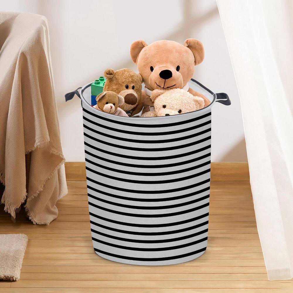 None Freestanding Collapsible Large Drawstring Clothes Hamper with Handle