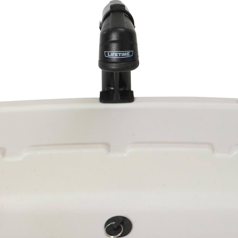 Lifetime 4 ft. Adjustable Height Fold-in-Half Fillet Table; Almond