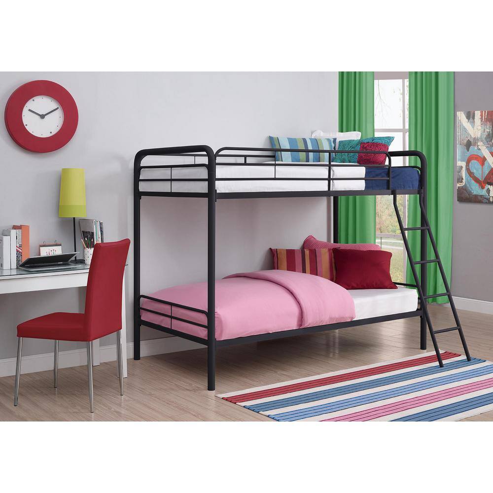 DHP Elen Black Twin Metal Bunk Bed