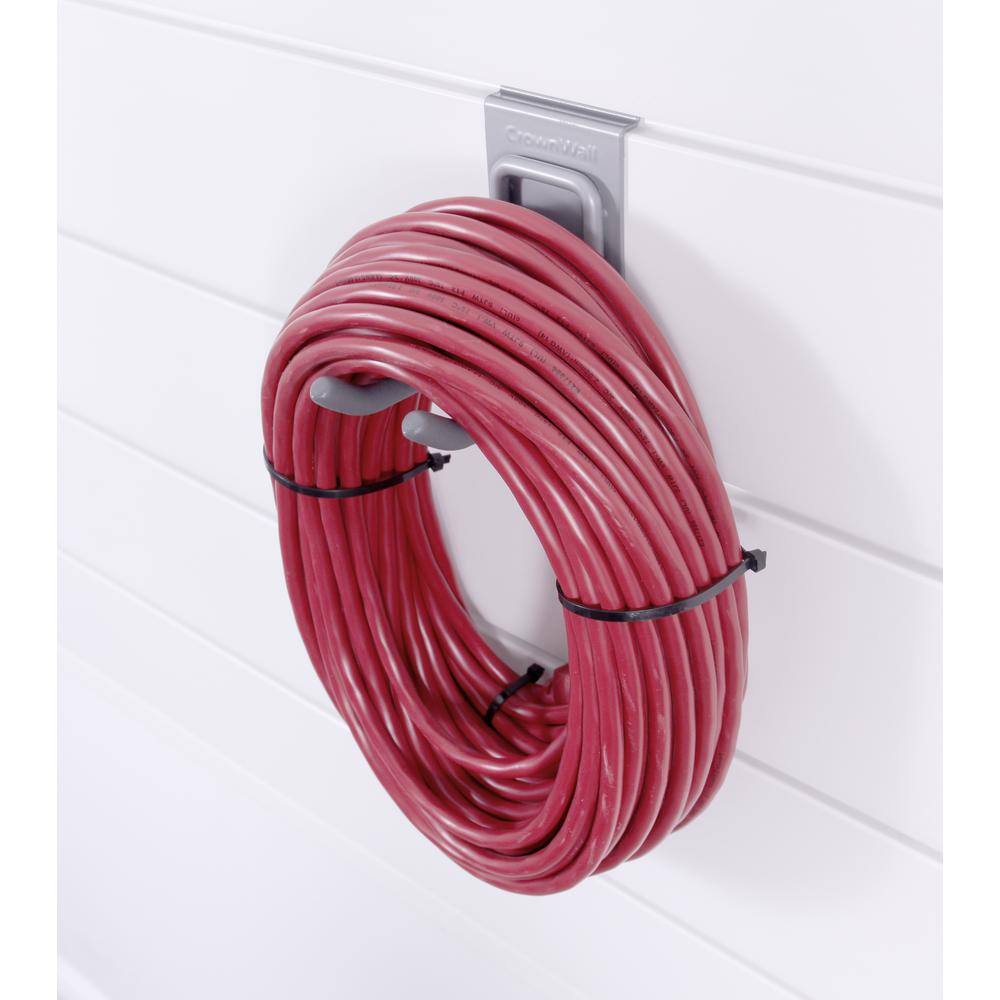 CROWNWALL Slatwall 55 lbs. 4 in. Locking Double Hook (3-Pack)