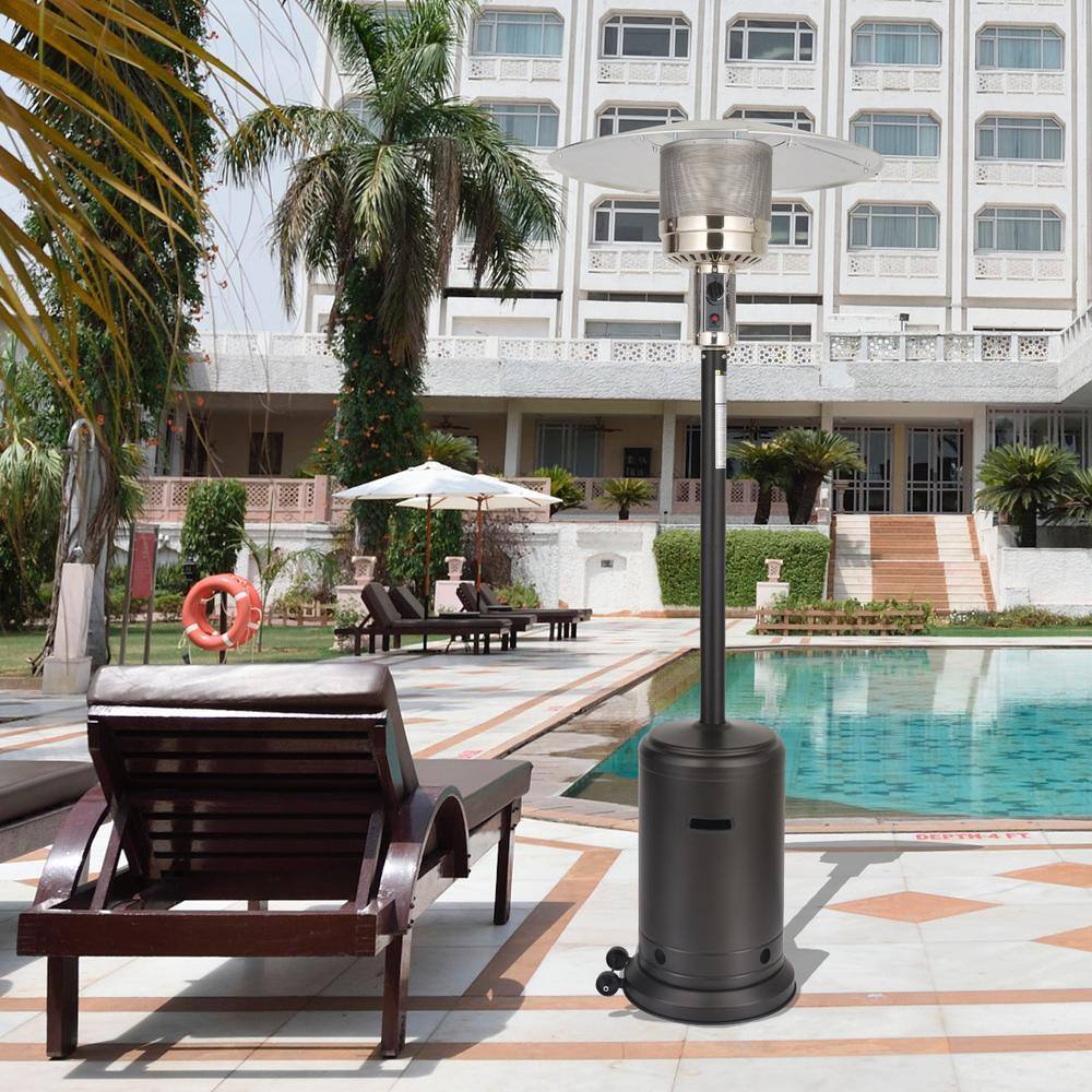 None 46000 BTU Patio Propane Heater in Mocha