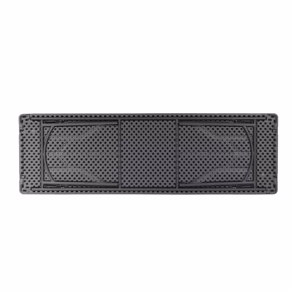 None Classic 8 ft. Commercial Blow Mold Folding Table, Gray