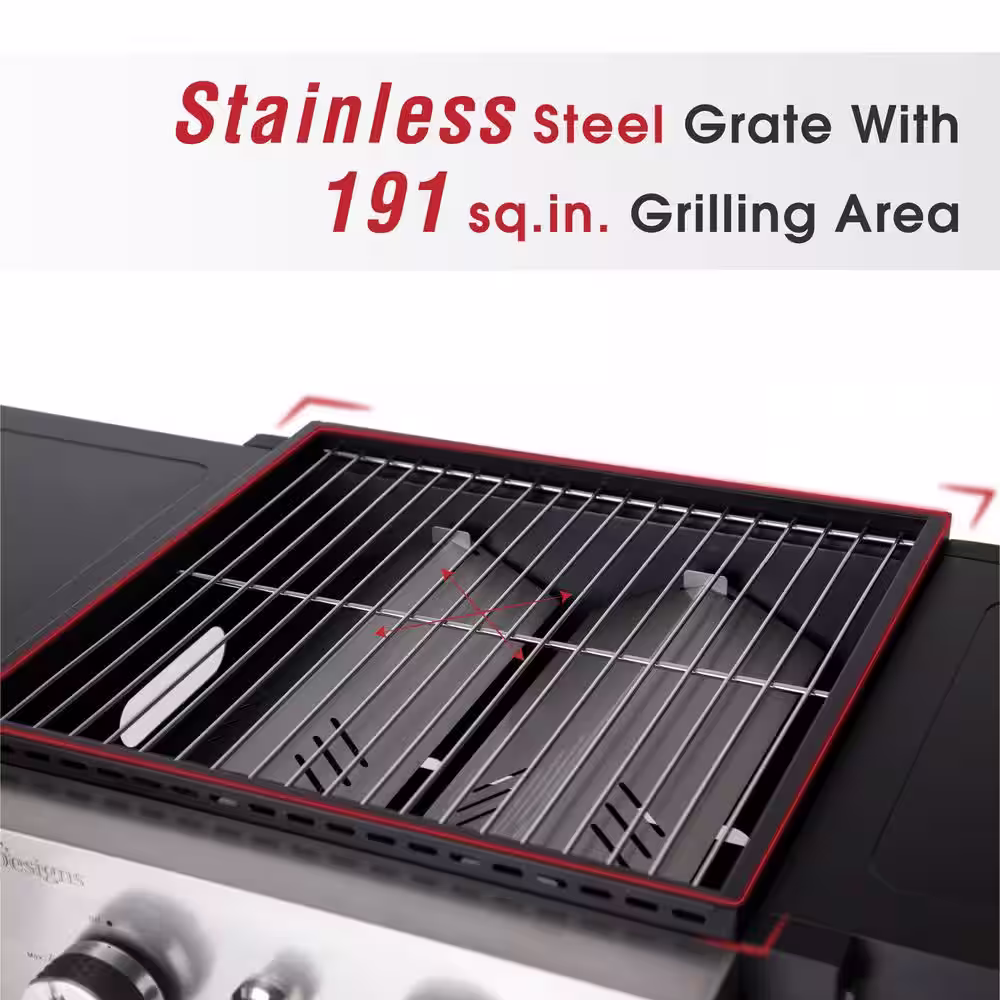 None 2 Burner Propane Flat Top Gas Grill and Griddle Combo in Black
