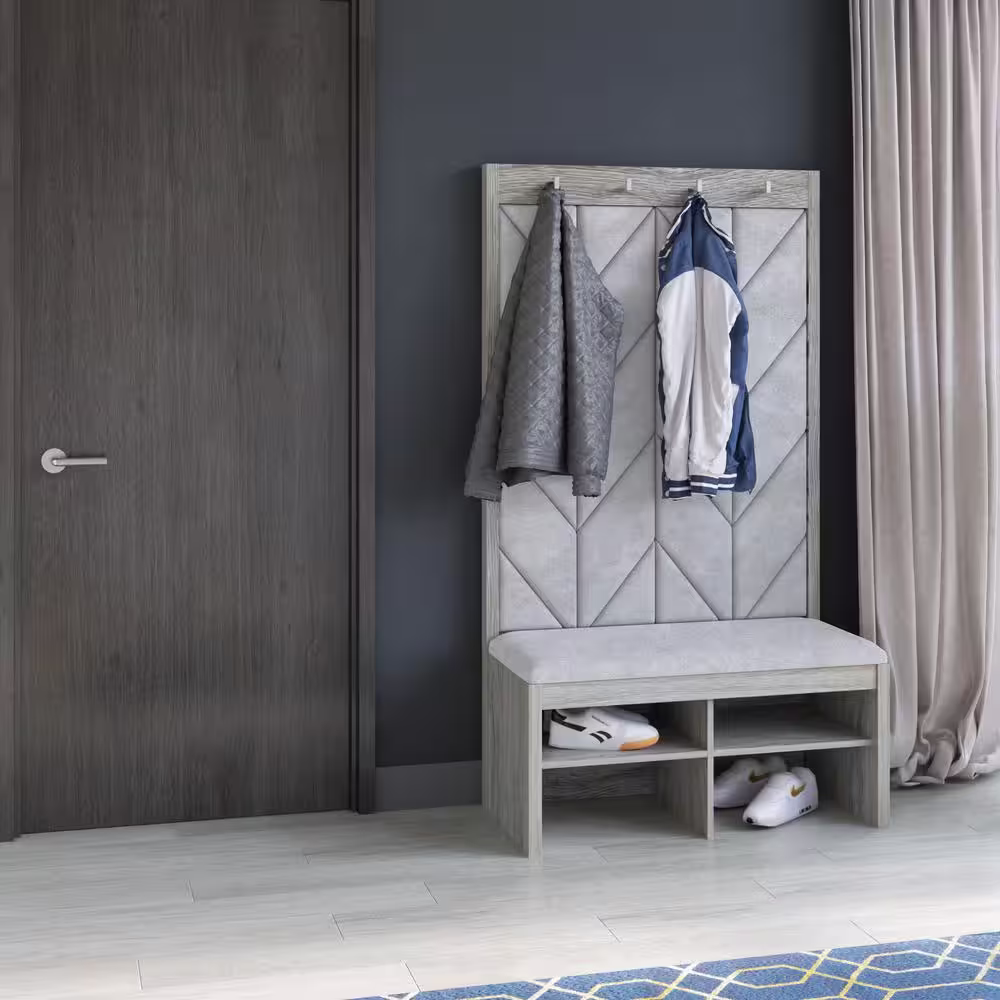 Twin Star Home Berkeley Oak Hall Trees with 4-Hooks