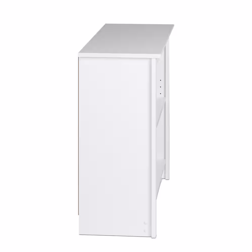 Prepac Home Office 31.5 in. W x 29 in. H x 13 in. D White 2-Shelf Standard Bookcase