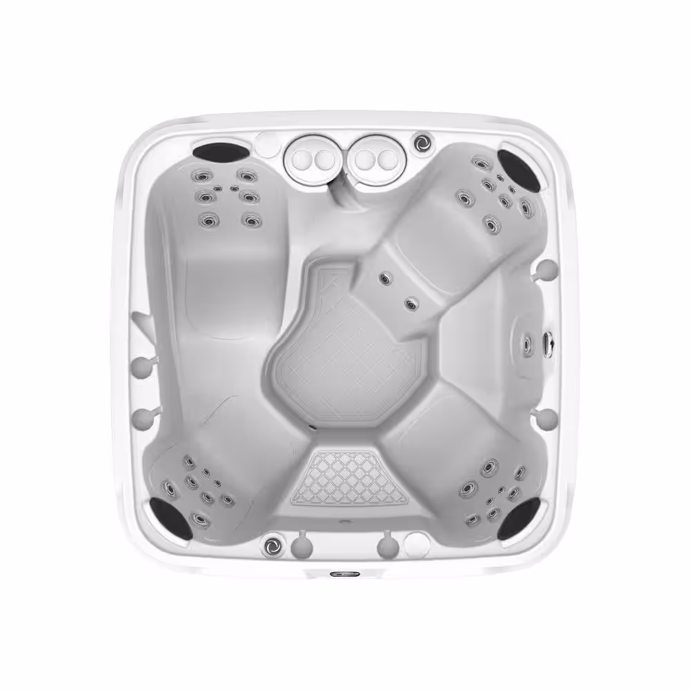 AquaRest Spas DayDream 3500L 6-Person 35-Jet Hot Tub - Portable Spa w/Ozone, Jacuzzi Pump, Exterior LED & Waterfall & Built-In Cooler