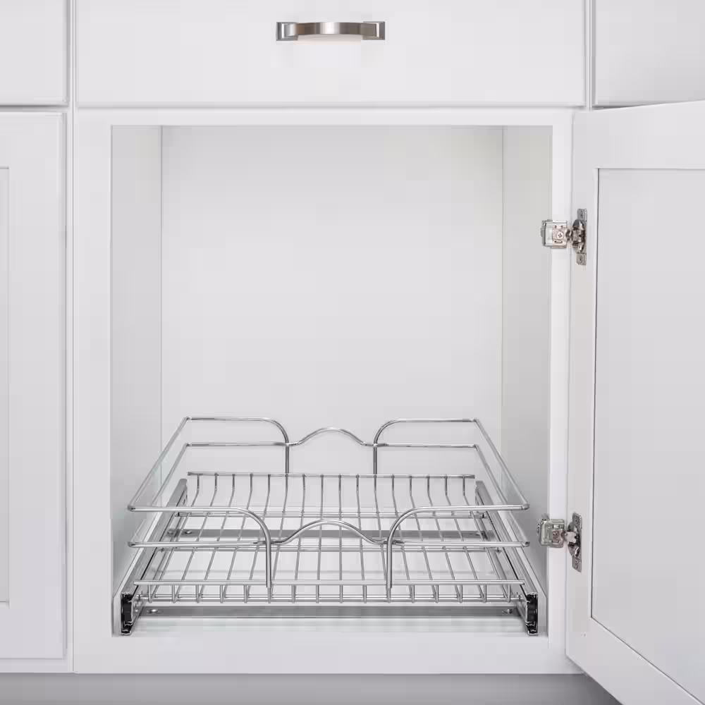 Rev-A-Shelf 18 in. x 22 in. Single Kitchen Cabinet Pull Out Wire Basket