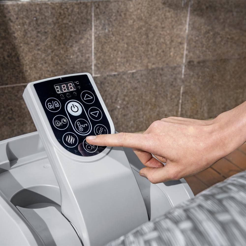 Coleman Sicily SaluSpa 7-Person 180-AirJet Inflatable Hot Tub Spa, Gray