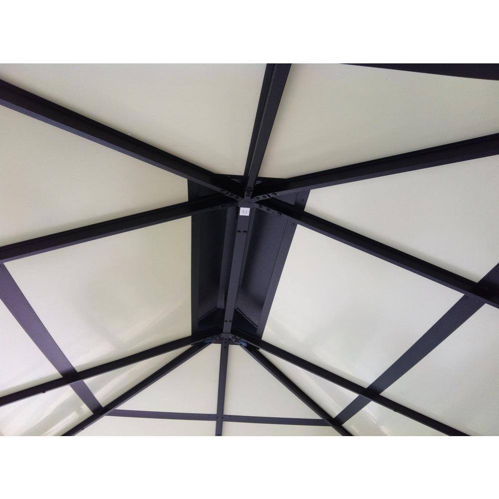 None Durham 10 ft. x 12 ft. Aluminum Gazebo with a Wind Escapement