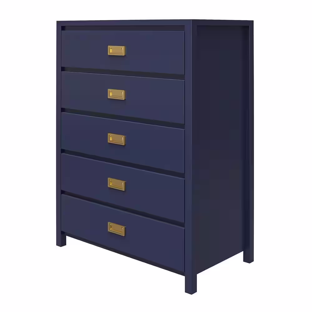 Little Seeds Monarch Hill Haven 5-Drawer Navy Dresser (46.77 in. H x 35.67 in. W x 19.68 in. D)