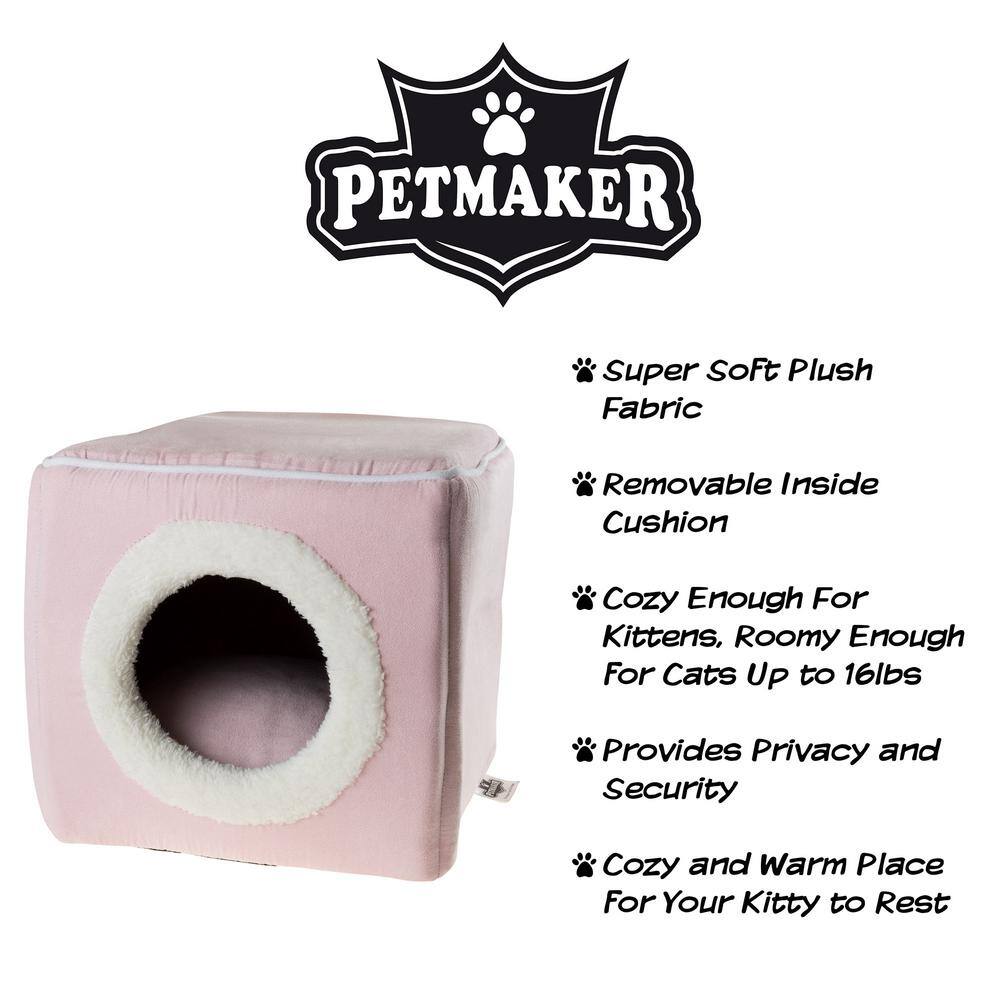 Petmaker Small Pink Cozy Cave Pet Cube