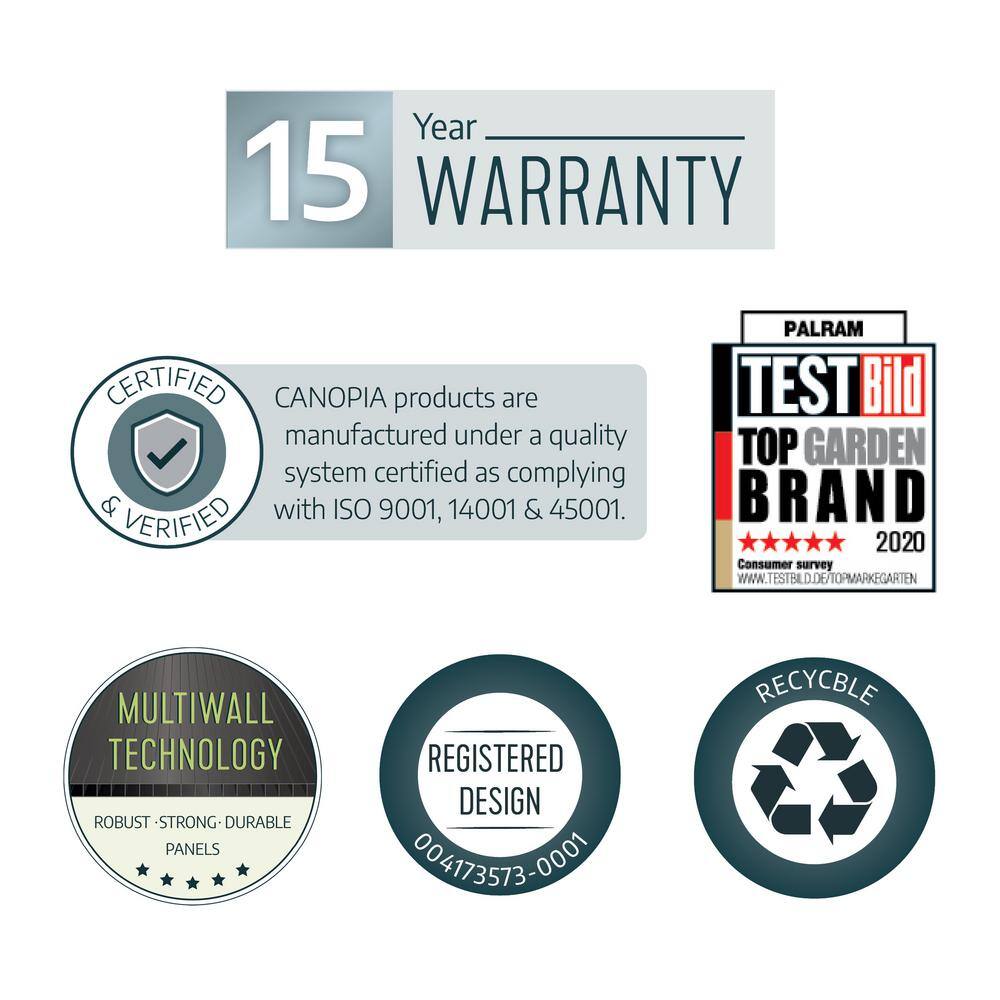 CANOPIA by PALRAM Yukon 11 ft. x 9 ft. Dark Gray Garage Shed