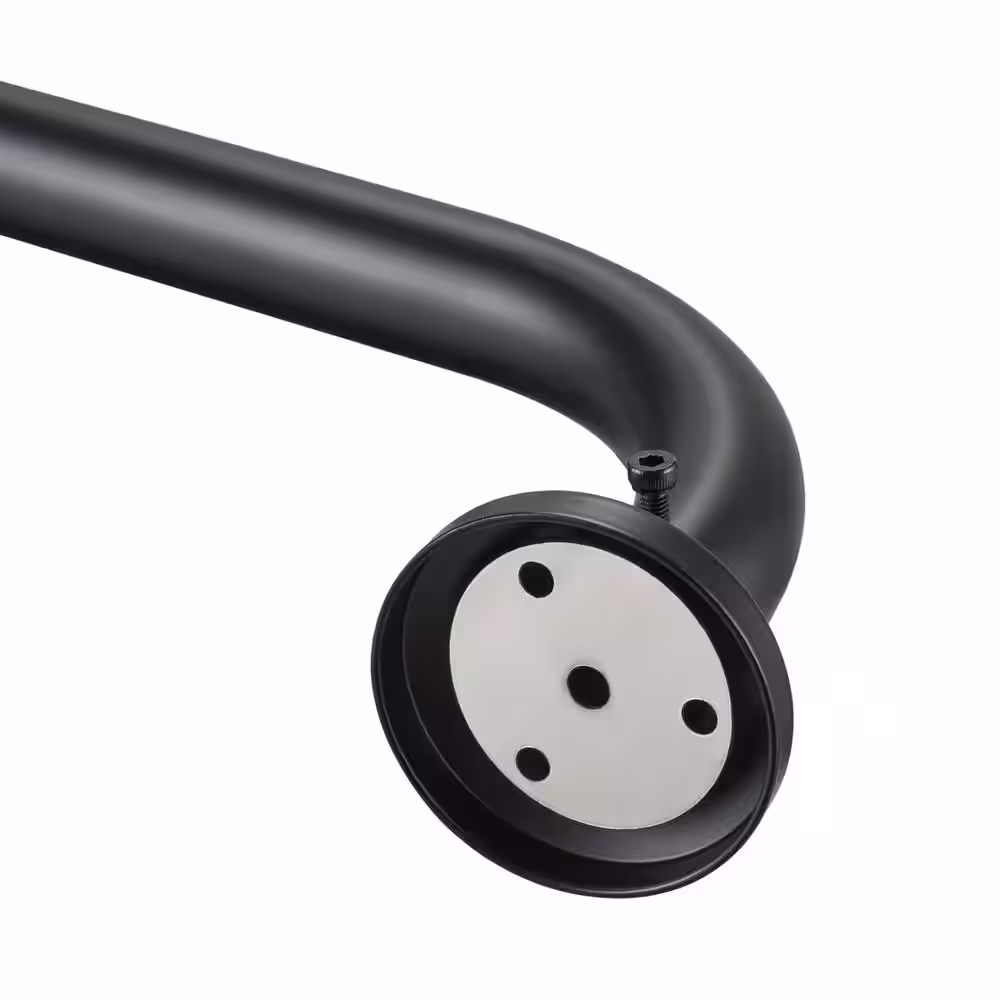 Eclipse Barnes 28 in. - 48 in. Adjustable Blackout Wrap Curtain Rod 1 in. in Matte Black