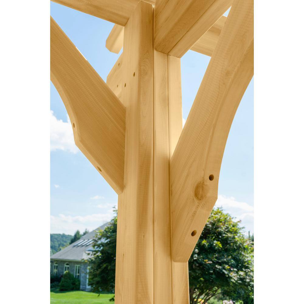None YC 10 ft. x 13 ft. Unfinished Wood Pergola (8 ft. Posts)