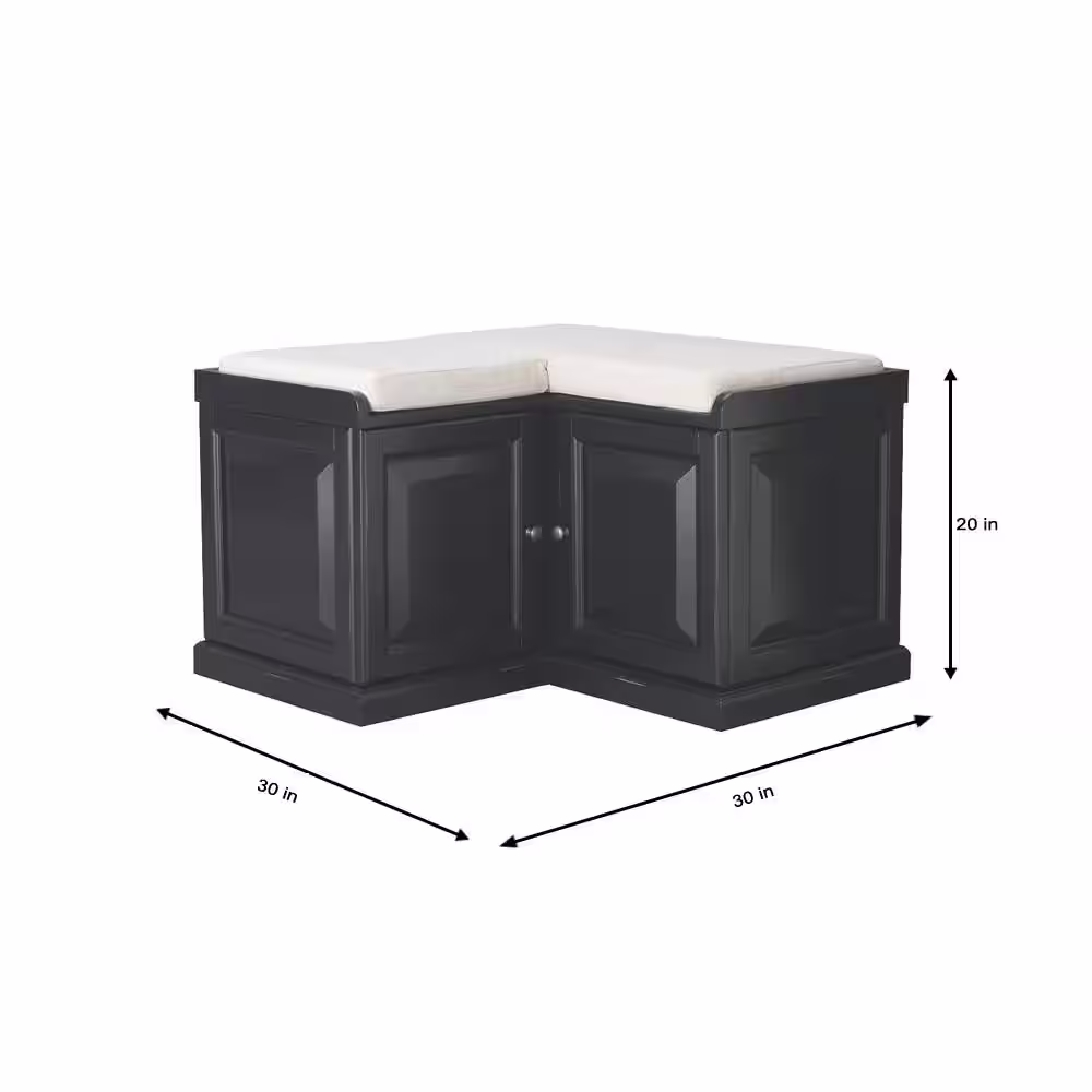 Home Decorators Collection Walker Black Storage Bench (30 in. W)